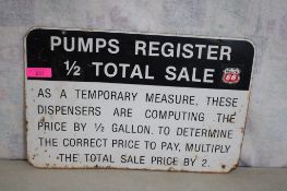 Vintage Phillips 66 Gas Pump Tin Sign