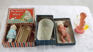 1920's 3 Novelty Dolls 2 are in Boxes Japan