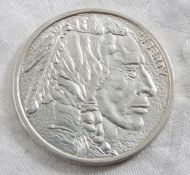 1 Troy Ounce .999 Fine Silver Buffalo Round