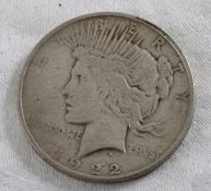 1922 D Peace Silver Dollar