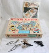 Western Playtime, Table Cloth, Spurs, Cap Gun