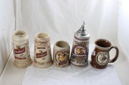 5 Leinenkugel Bock Beer Steins