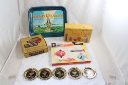 Land O Lakes Tray, Fish Mobile, Ashtrays, Gulf Oil