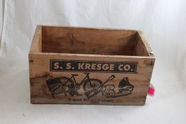 Kresge 5 & 10 Cent Store Wood Crate Box RARE