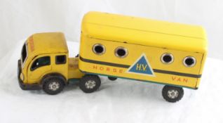 Tin Friction Horse Van H.V. - Works 9