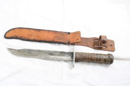 Leather Wrapped Handle Fixed Blade Knife 13