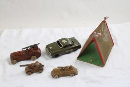 Barclay Military Cannons, Tent, Army Car