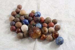 Bennington & Other Clay Marbles, Porcelain Marble
