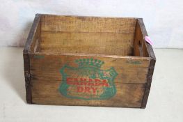 1966 Canada Dry Soda Wooden Crate