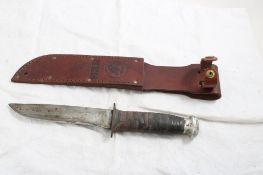 Leather Wrapped Handle Fixed Blade Knife 11