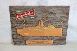 1962 Ruppert Knickerbocker Beer Ship Sign