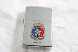 1976 Zippo Lighter USS Texas Con-39 Sparks