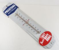 Prestone Anti Freeze 1950's, Porcelain Thermometer