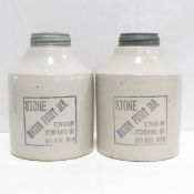 2 Red Wing Union Stoneware Mason Fruit Jars
