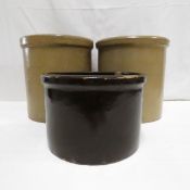 2 Salt Glaze & 1 Minnesota Stoneware Butter Crock
