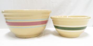 2 Watt Oven Ware Banded Bowls- 12