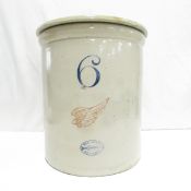 6 Gallon Red Wing Union Stoneware Crock with Lid