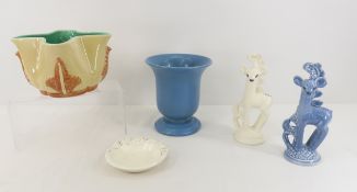 Red Wing Art Pottery Vase, 2 Deer and more
