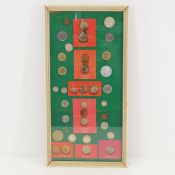 Framed Collection of US and European Coins