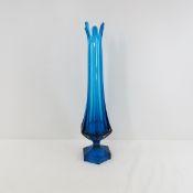 Blue Viking MCM Swung Vase 19.5