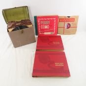 Various 78 rpm Record Albums with Metal Carry Case