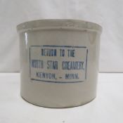 North Star Creamery Kenyon MN Butter Crock