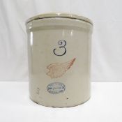 3 Gallon Red Wing Union Stoneware Crock & Lid