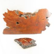 Live Edge Burl Wood Slab and Clock