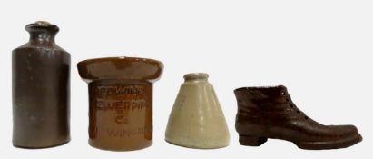 Red Wing Sewer Pipe Sample, Shoe,Ink Well & Bottle