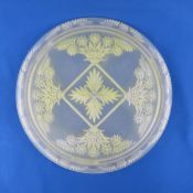 Indiana Glass Daisy Diane Frosted Cake Plate