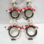 4 Red Wing Chef Clock Frames