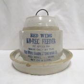 1/2 gallon Red Wing Union Stoneware Ko-Rec Feeder