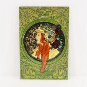 Alphonse Mucha Inspired Art Nouveau Tile