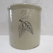 2 Gallon Unmarked Birch Leaf Crock