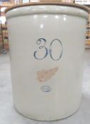 30 Gallon Red Wing Union Stoneware Co Crock