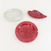 Red Wing Tulito & Anniversary Ashtrays & Wing Dish