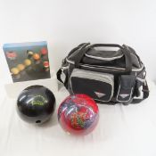 Billiard Set & Bowling Bowls in Bag