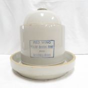 1 Gallon Red Wing Bell Poultry Fount & Feeder