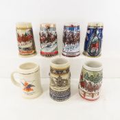 6 3D and 1 MN Budweiser Beer Steins
