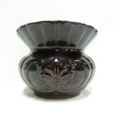 North Star Stoneware Brown Glaze Spittoon