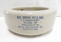 Ideal Model B Stoneware Sanitary Water Bowl