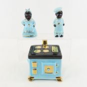 1950's Black Americana Blue S&P with grease stove