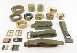 Assorted US Military Belts, Buckles & More