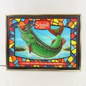 Vintage Schmidt Beer Fish Wall Light