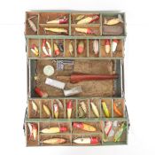 Vintage Walton Tackle Box with 30+ Lures