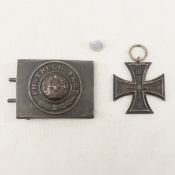 German belt buckle & Iron Cross