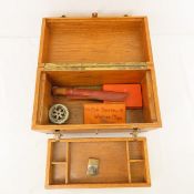 Handmade Wooden Chest with Fly Fishing Gear