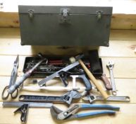 Vintage Tool Box with Vintage Tools