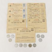 8 Austin, MN Bread Tokens & War Ration Book