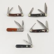 5 Vintage Boker Pocket Knives